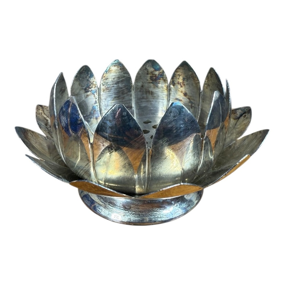 Silver plated‎ Lotus Flower Frog